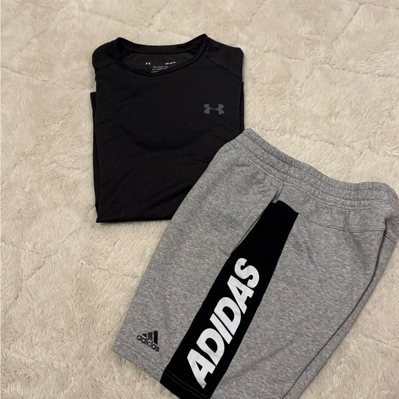Adidas Men’s Shorts Small & Under Armor top Medium - Picture 5 of 6